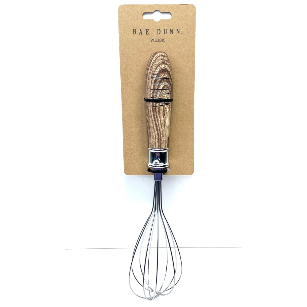Rae Dunn Whisk "WHIP" Wood Handle Metal Kitchen Utensils Farmhouse